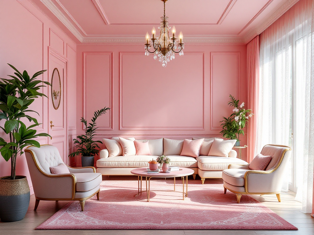 Pink Living Room ideas