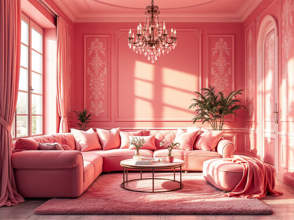Pink Living Room ideas