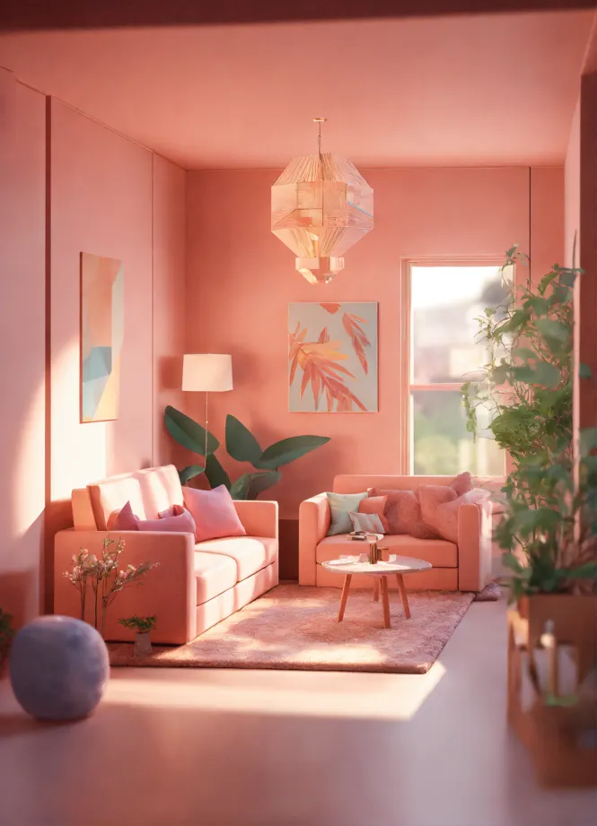 Pink Living Room ideas
