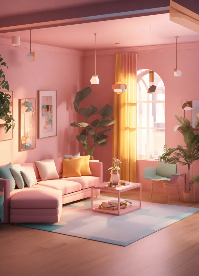 Pink Living Room ideas