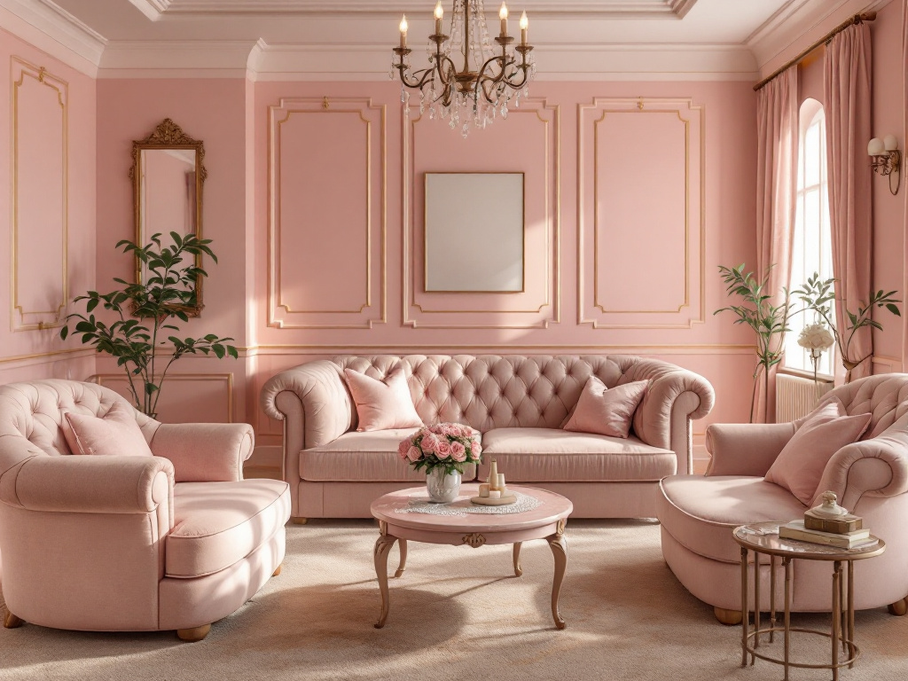 Pink Living Room ideas