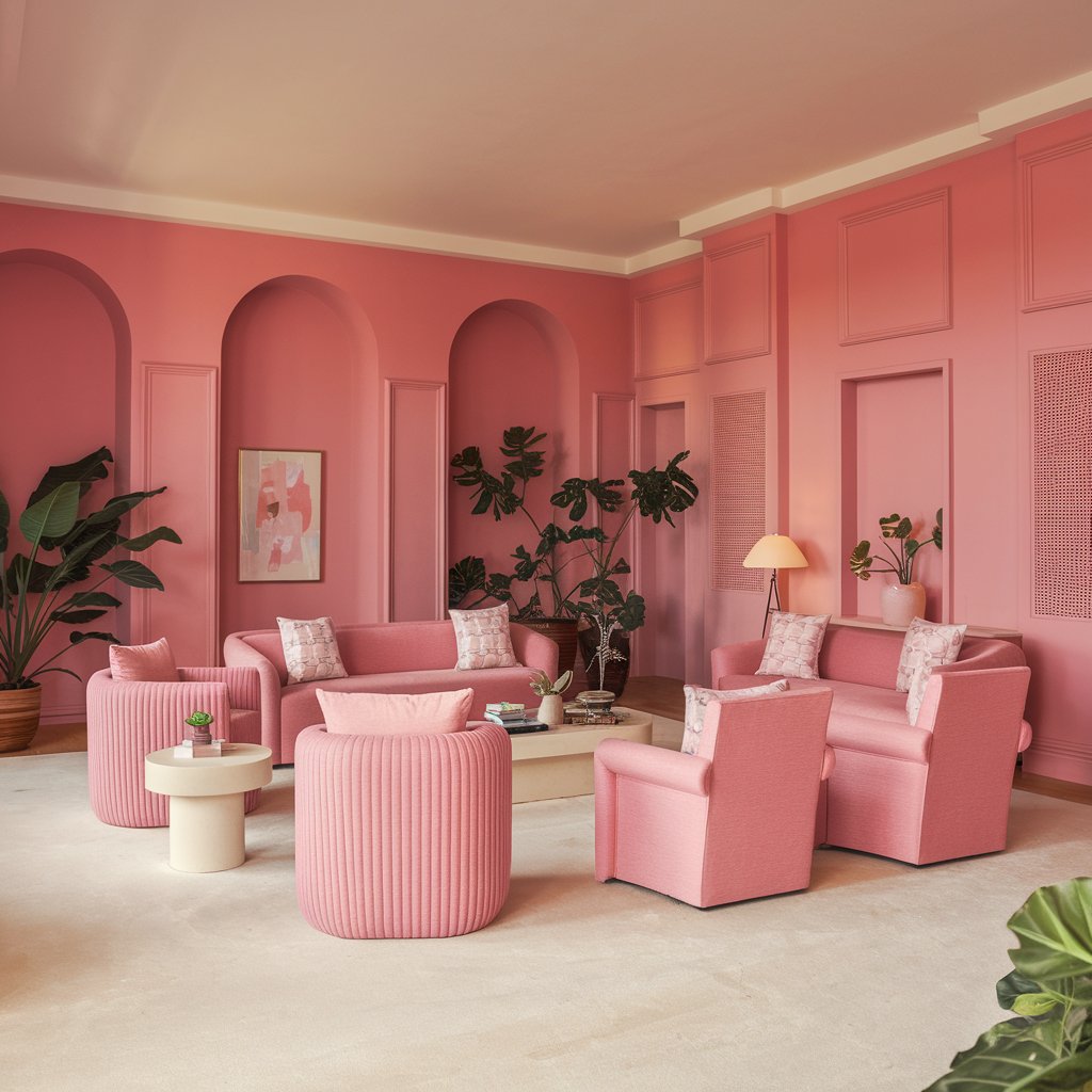 Pink Living Room ideas
