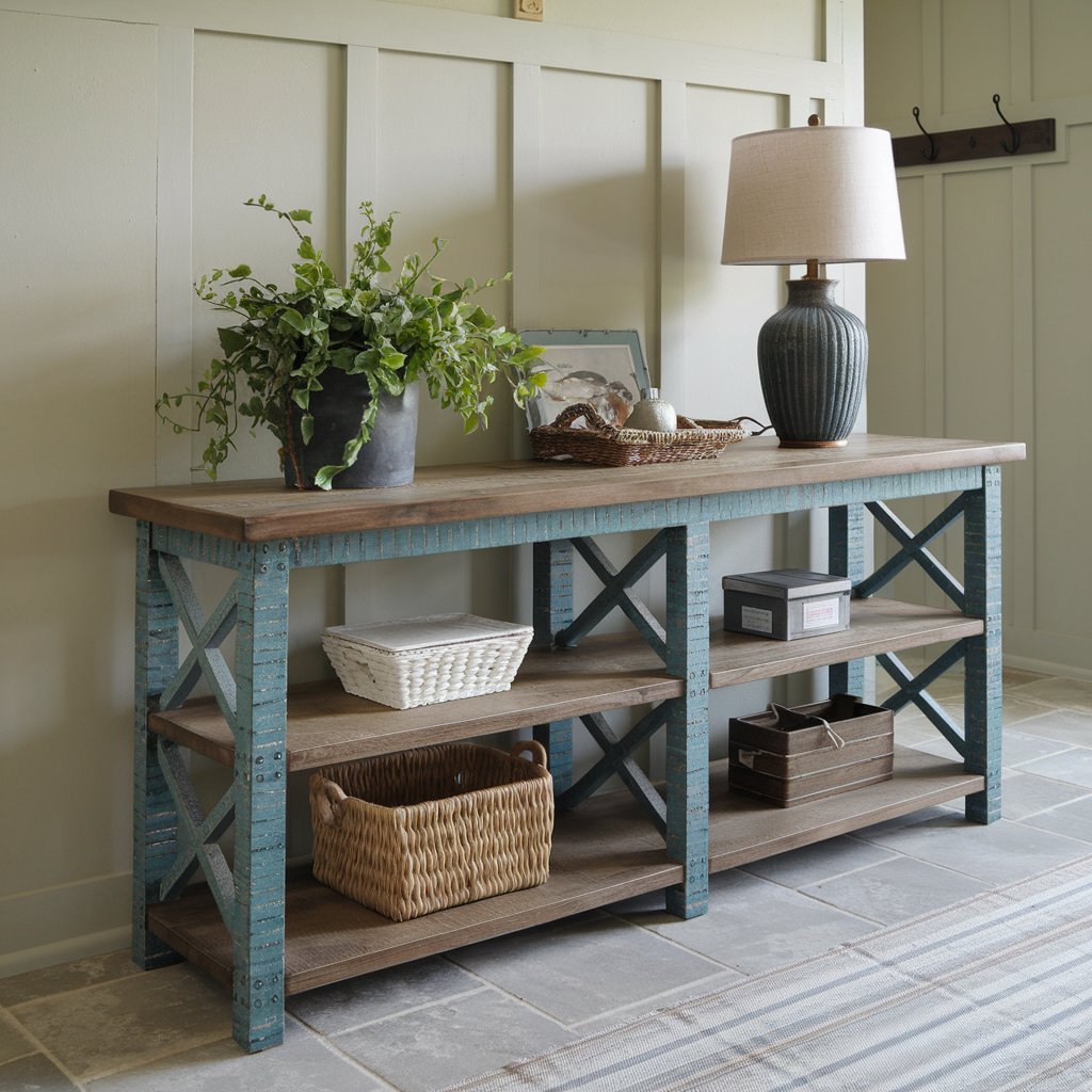 entryway table decor